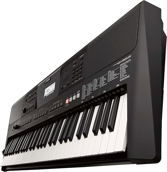 Synthétiseur Yamaha PSR E463 61 touches clavier portable avec adaptateur d’alimentation PA150