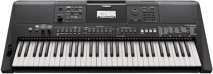 Synthétiseur Yamaha PSR E463 61 touches clavier portable avec adaptateur d’alimentation PA150